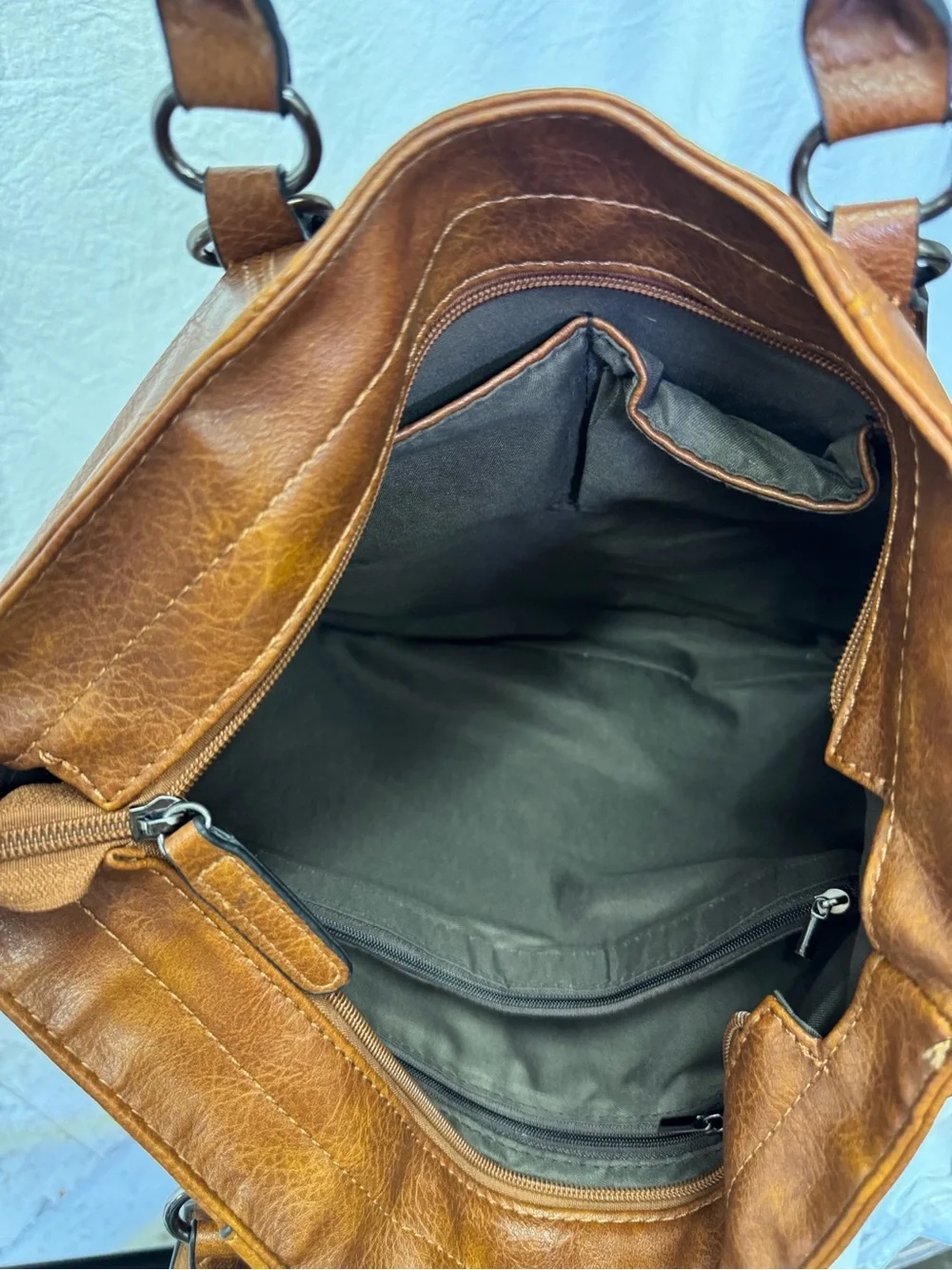 Classic Brown Leather Tote Bag - Versatile Women’s Shoulder Bag